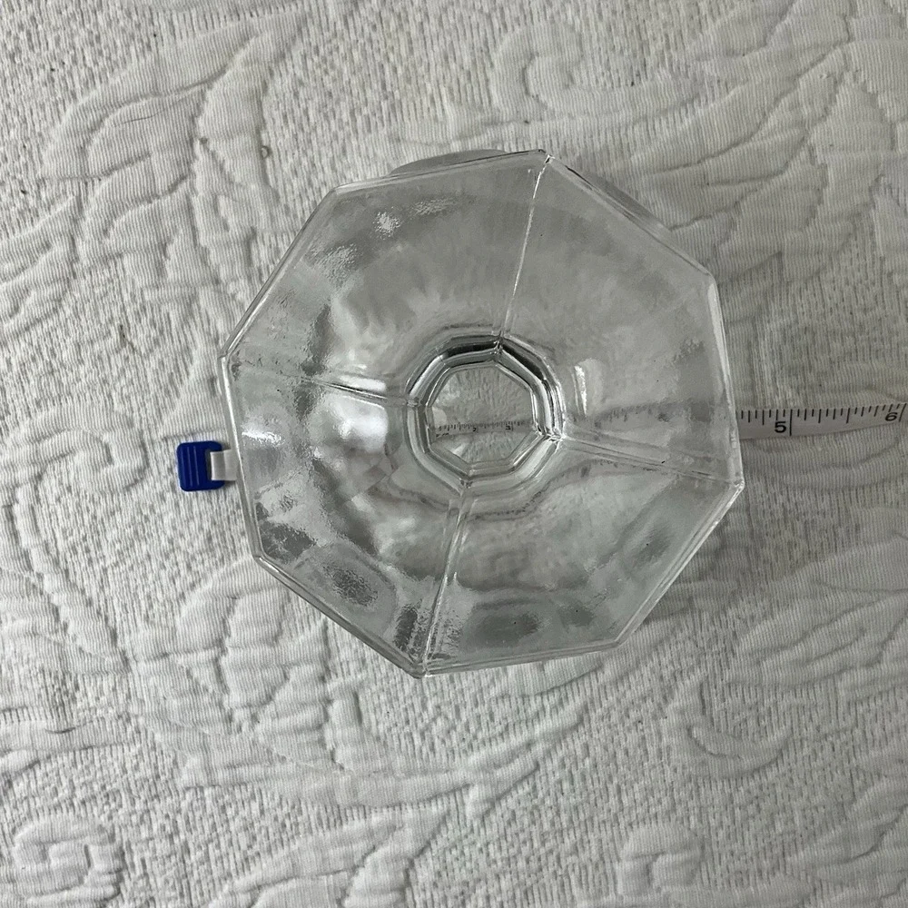 Fostoria Uranium 1977 Vintage Coin Footed Bowl‎ Compote Candy Dish Clear Glass